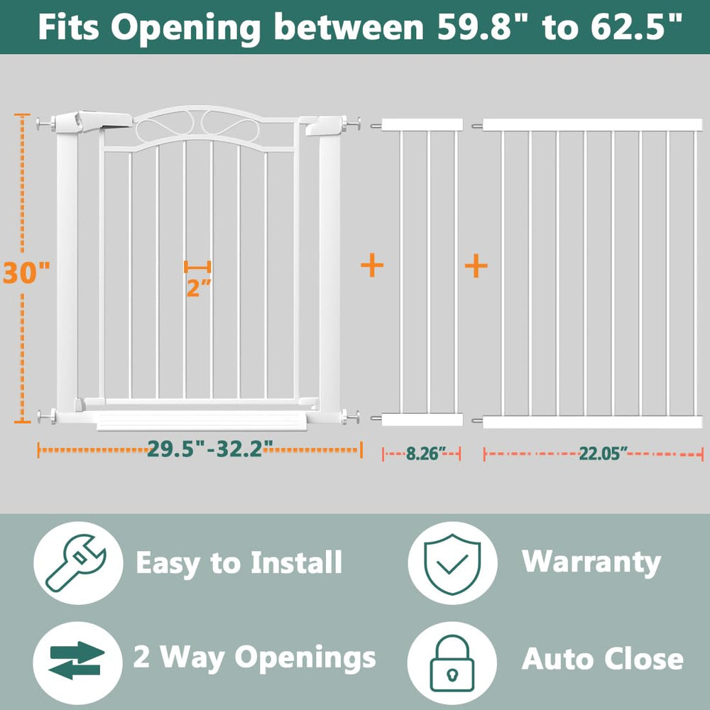 Fairy Baby walk-through gate demonstrated for easy passage without drilling