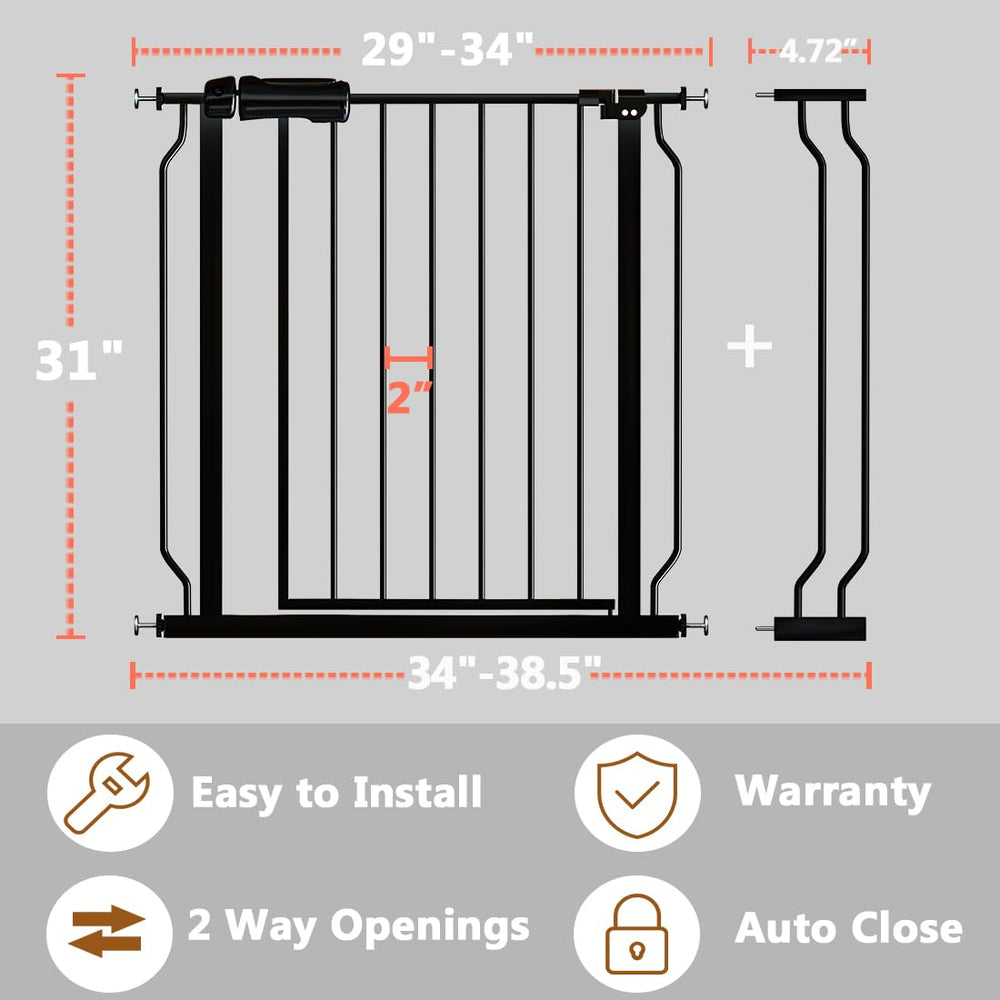 Fairy Baby pressure-mounted gate setup demonstrates quick no-drill installation.