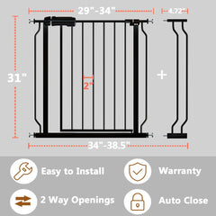 Fairy Baby pressure-mounted gate setup demonstrates quick no-drill installation.