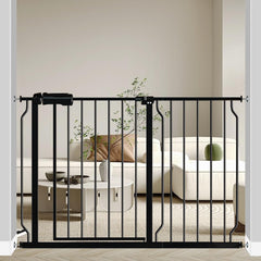 Fairy Baby walk-through gate wide opening shows adjustable fit for 43.5-48 inches