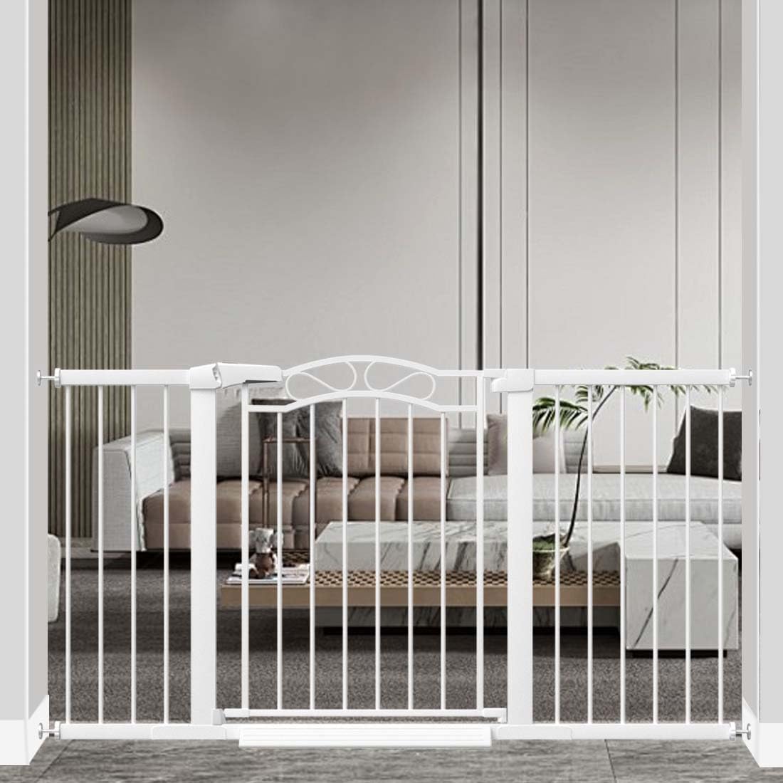 Fairy Baby walk-thru gate wide enables easy passage for kids and pets in open spaces.
