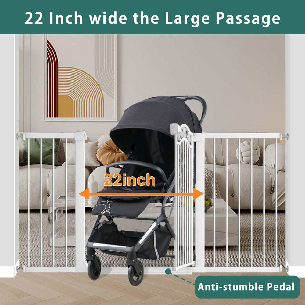 Fairy Baby white steel gate conveys durable, stylish safety gate