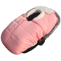 Fairy Baby winter car seat cover warm layer closeup for cozy travels