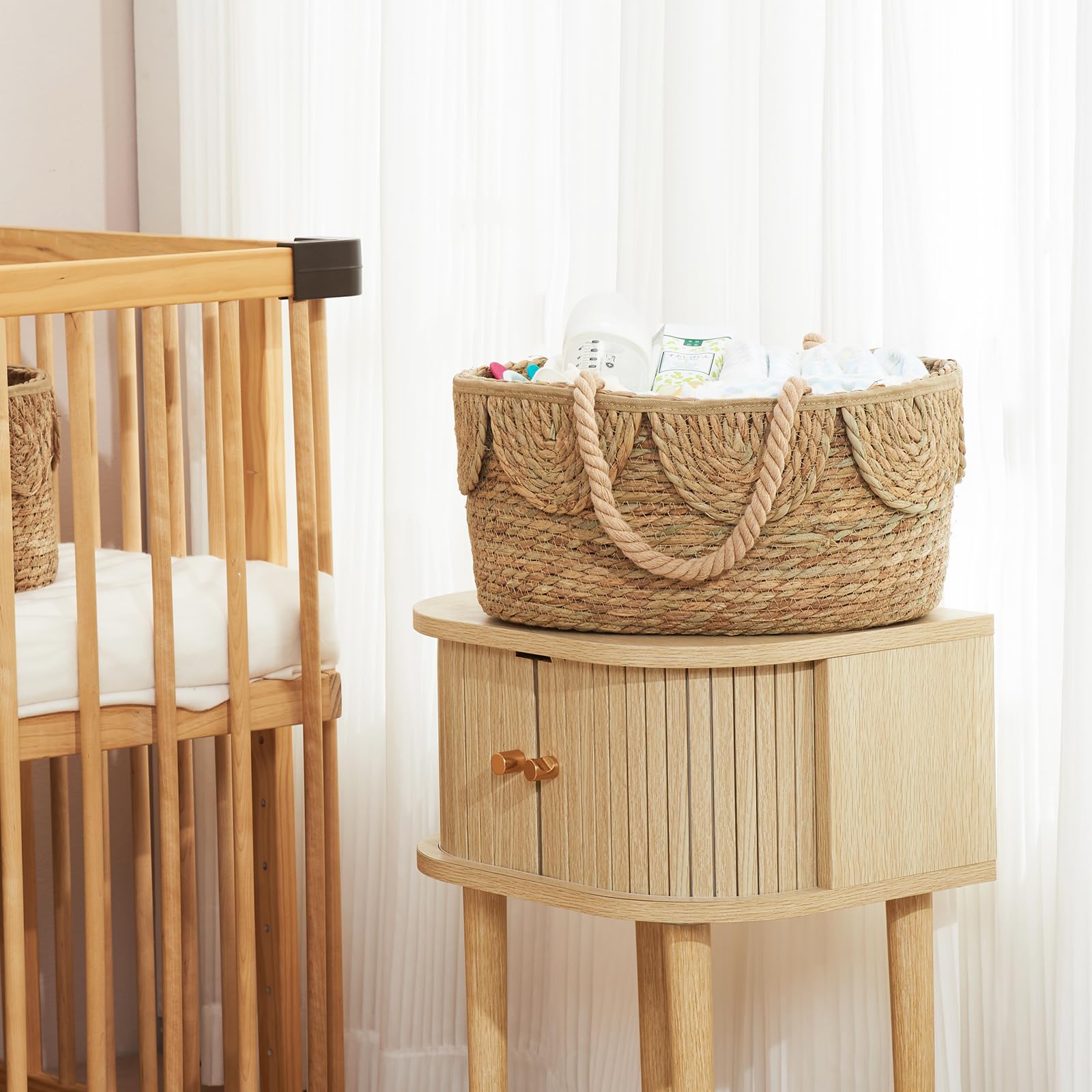 FairyHaus lightweight and durable seagrass caddy for everyday essentials