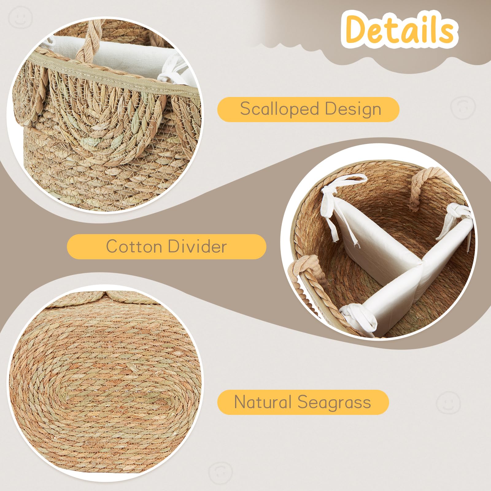 FairyHaus diaper caddy scalloped edge adds charming nursery décor