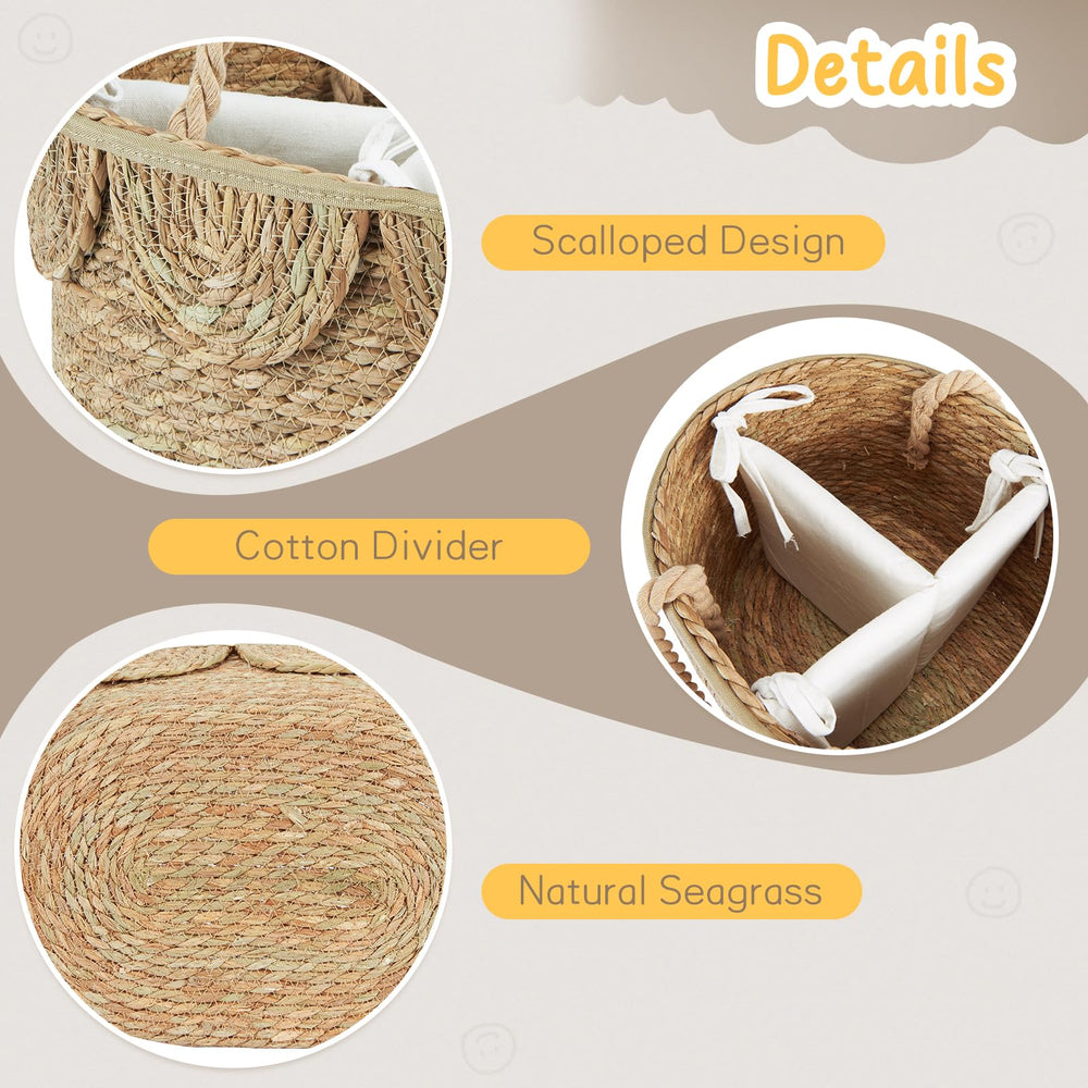 FairyHaus diaper caddy scalloped edge adds charming nursery décor
