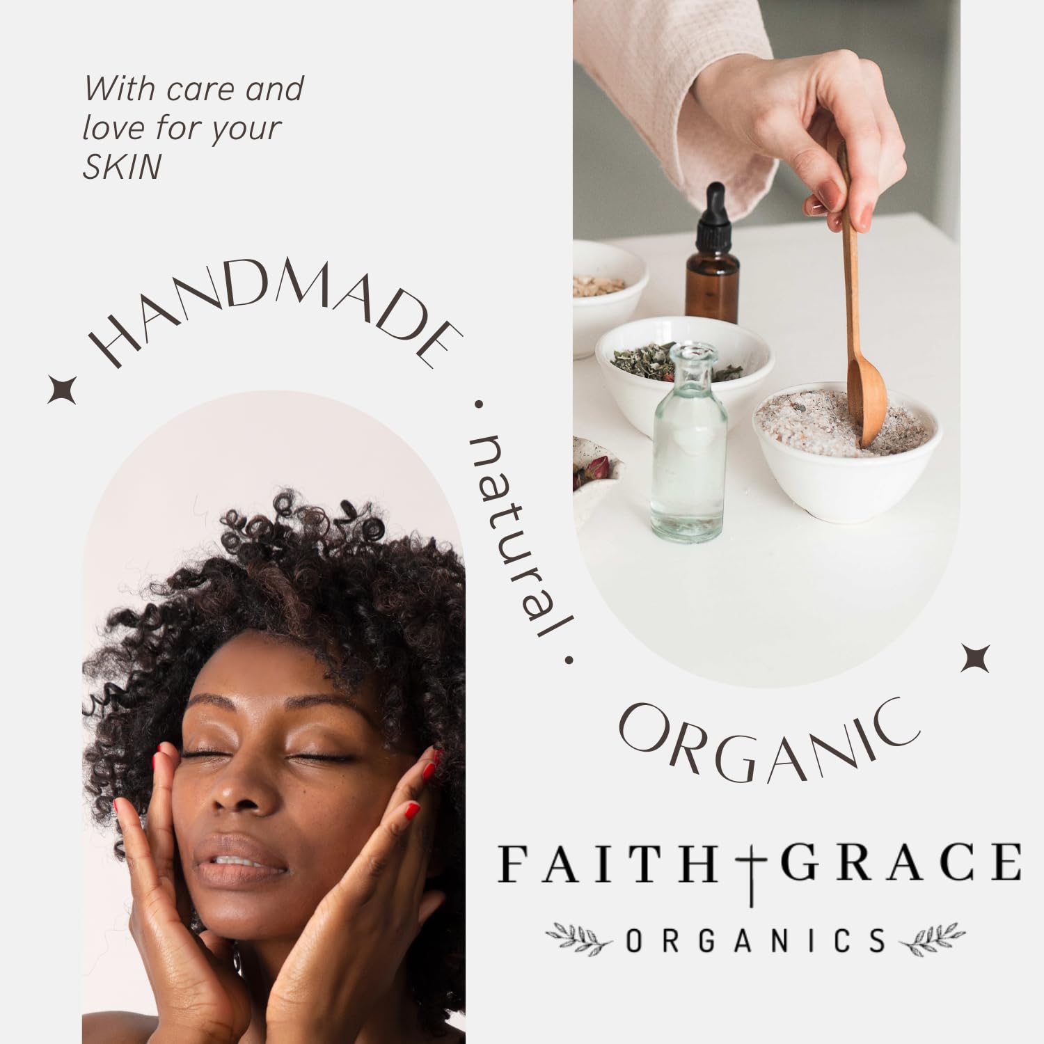 Faith and Grace Organics balm used on lips, cuticles, and baby cheeks for versatility.