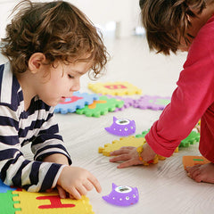 Famidoc baby bath toy thermometer purple adds playful learning and safety cues for caregivers.