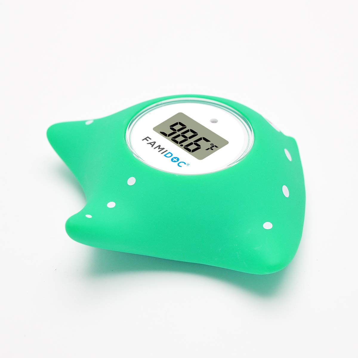 Famidoc bath thermometer floating blue LCD display for quick bath temperature checks