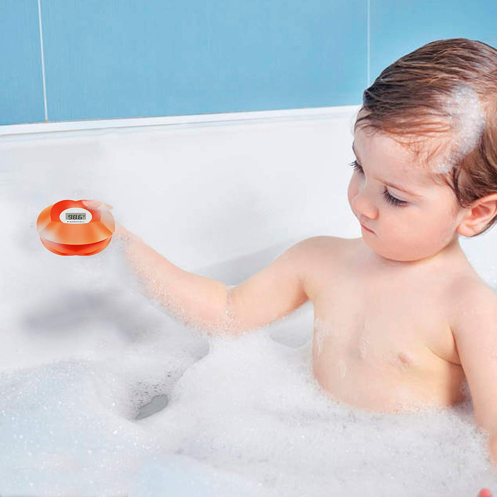 Famidoc floating flower thermometer's high and low indicators help you gauge water warmth quickly.