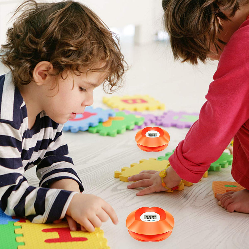 Famidoc bath thermometer works as a room thermometer for nursery temperature awareness.
