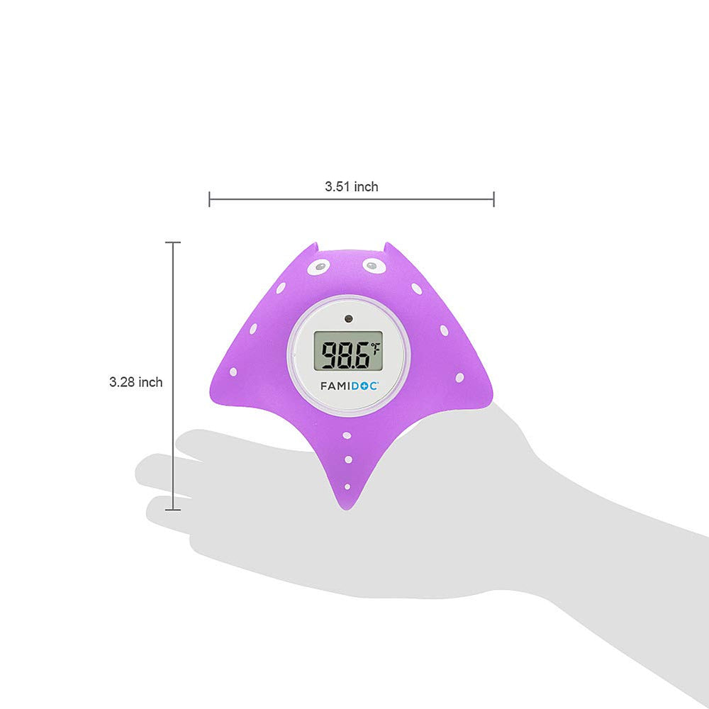 Famidoc thermometer includes safe built-in battery with long life for worry-free parent use.