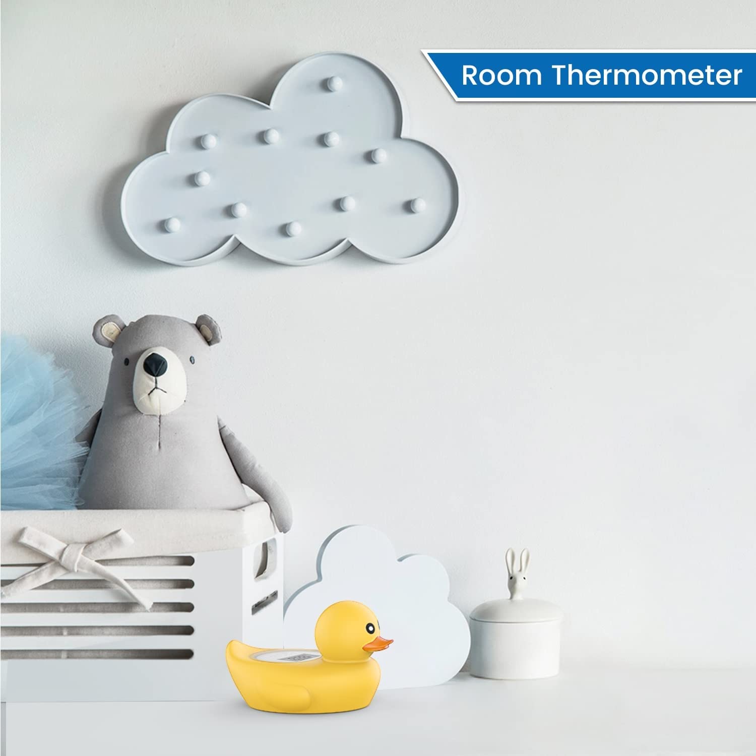 Famidoc waterproof design lets the thermometer float safely during baths