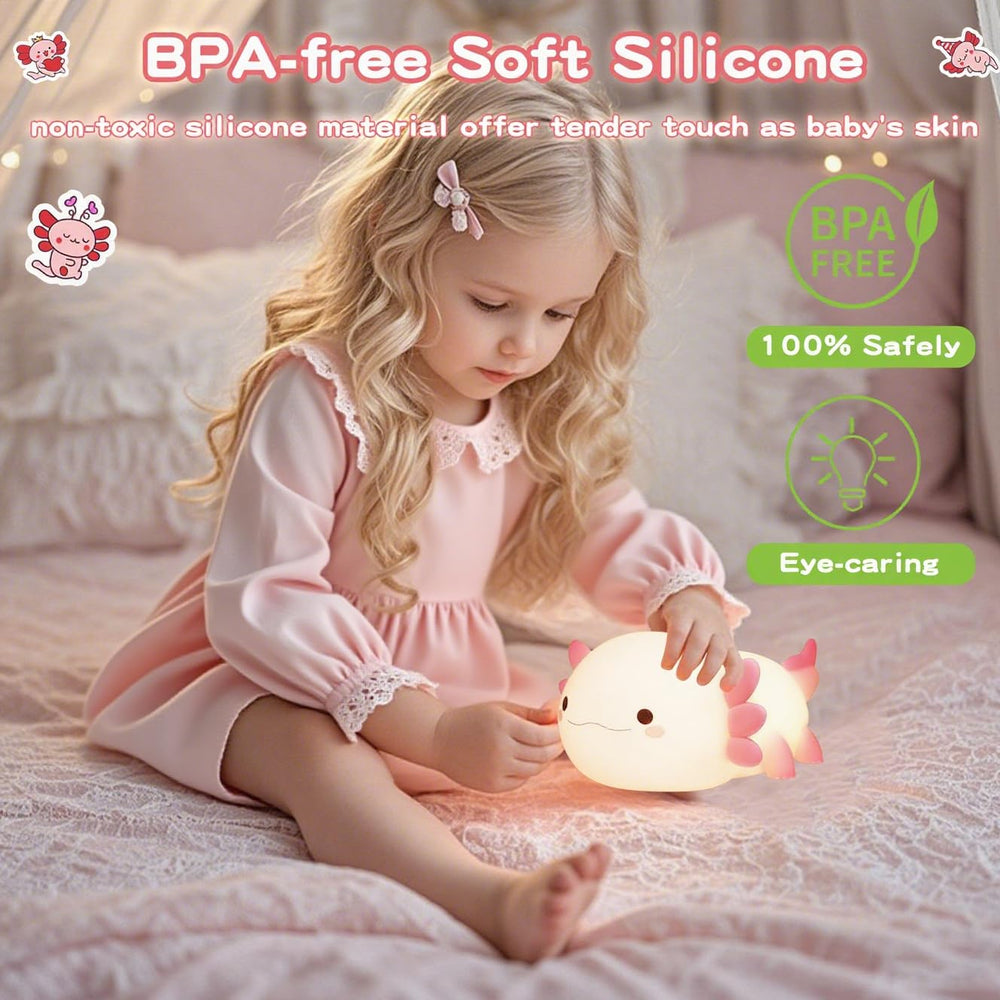 FAMIDUO Axolotl Lamp touch controls for easy brightness adjustment