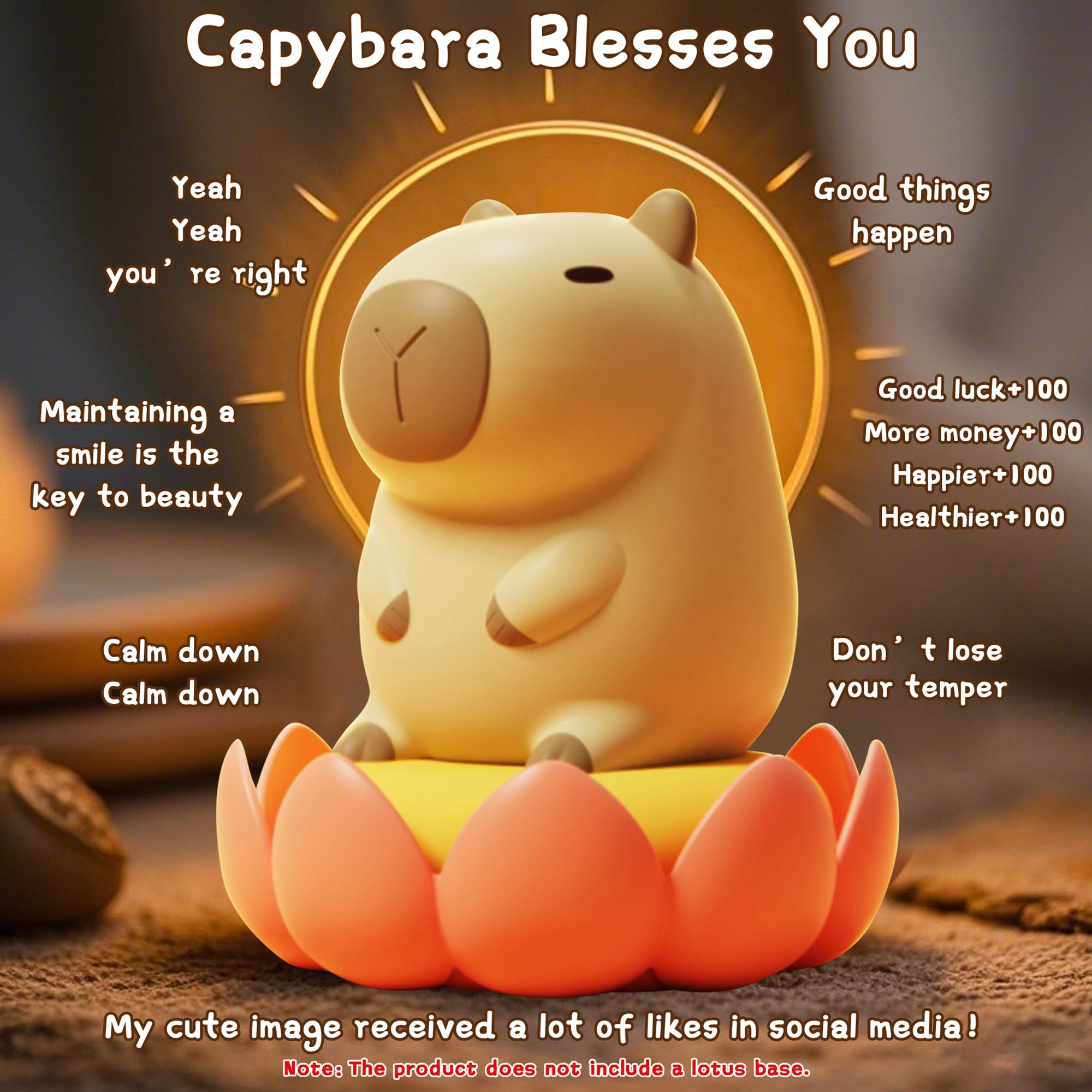 FAMIDUO Capybara night light dimmable offers customizable brightness for cozy nights
