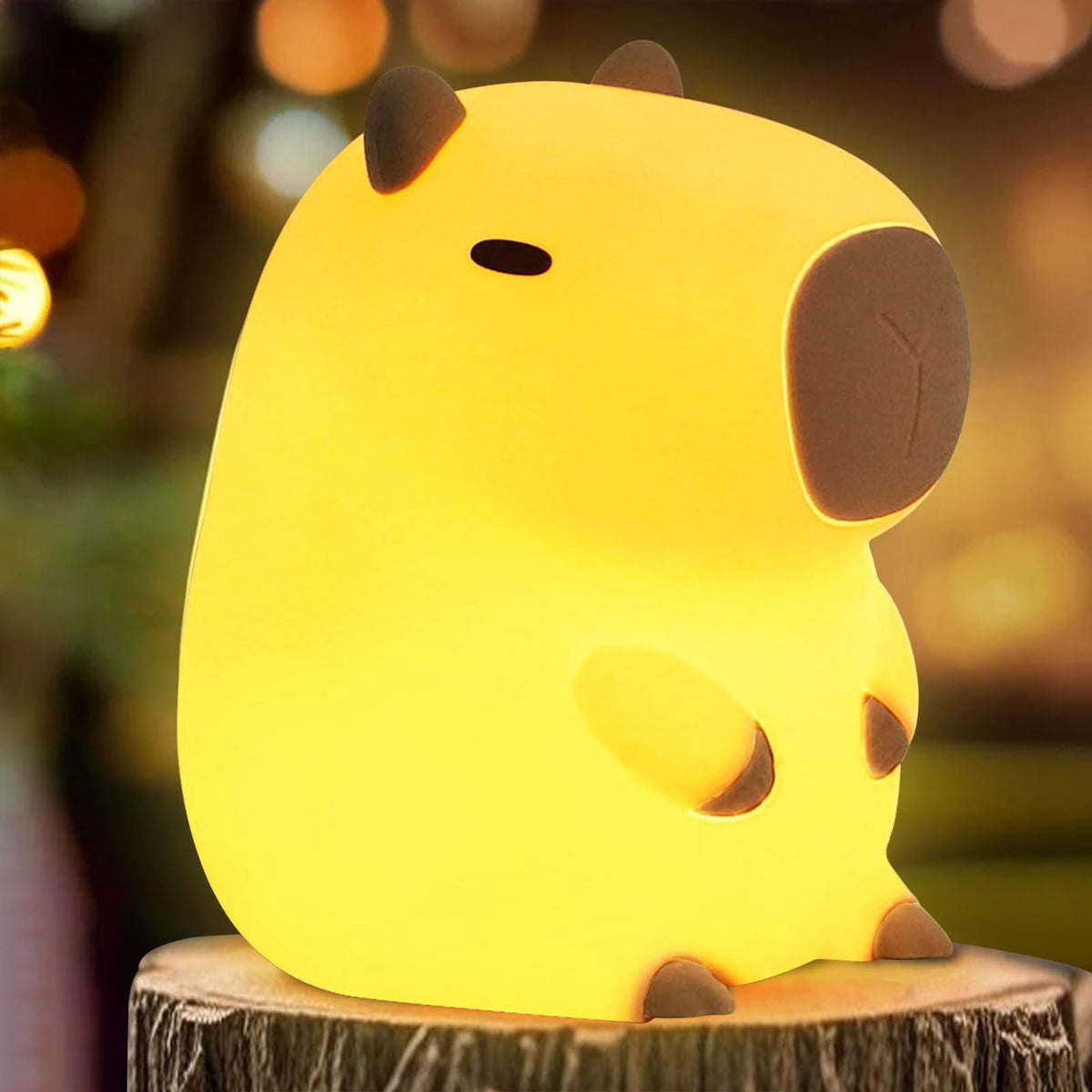 FAMIDUO Capybara night light on provides soft ambient glow for bedtime routines