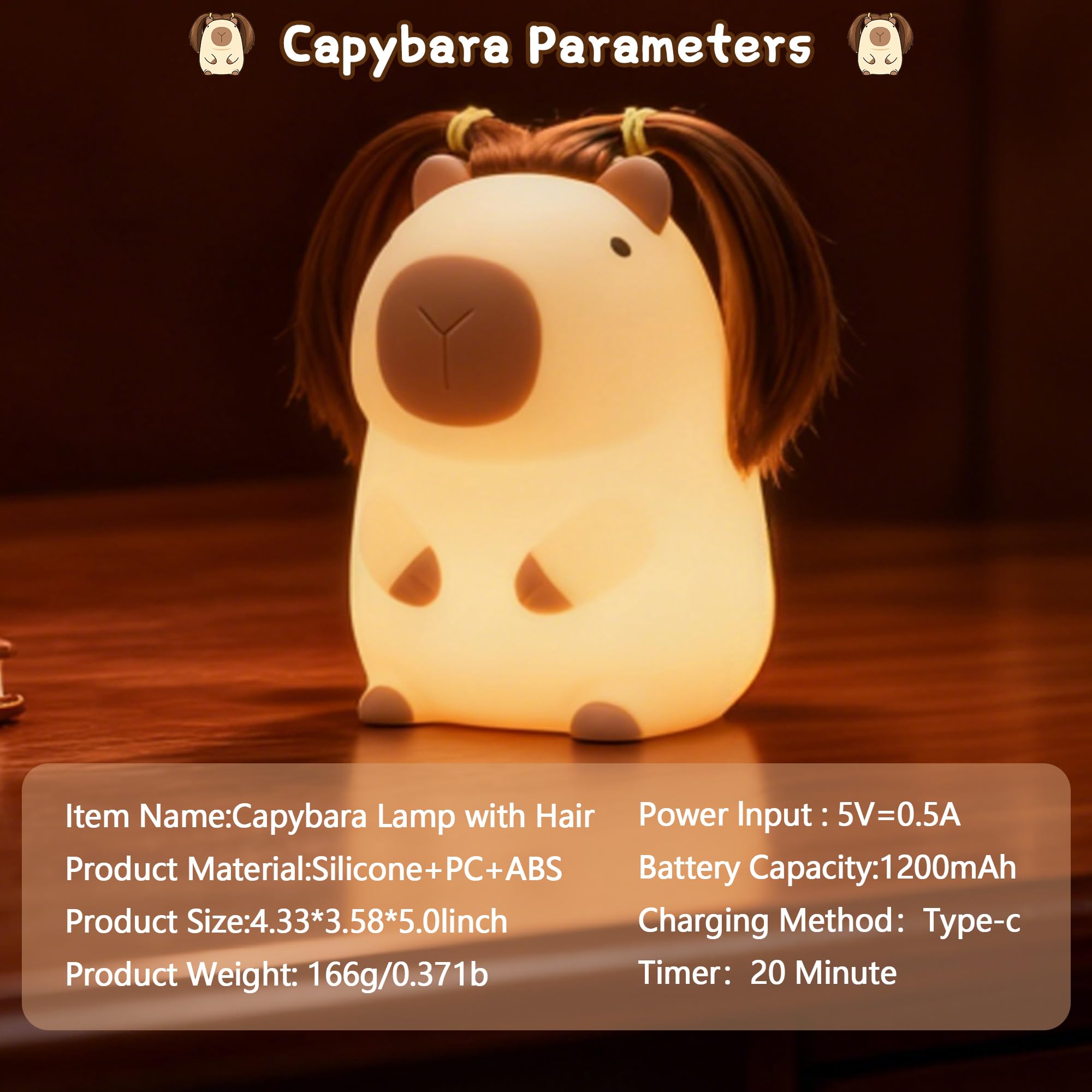 FAMIDUO capybara night light portable design ideal for night navigation