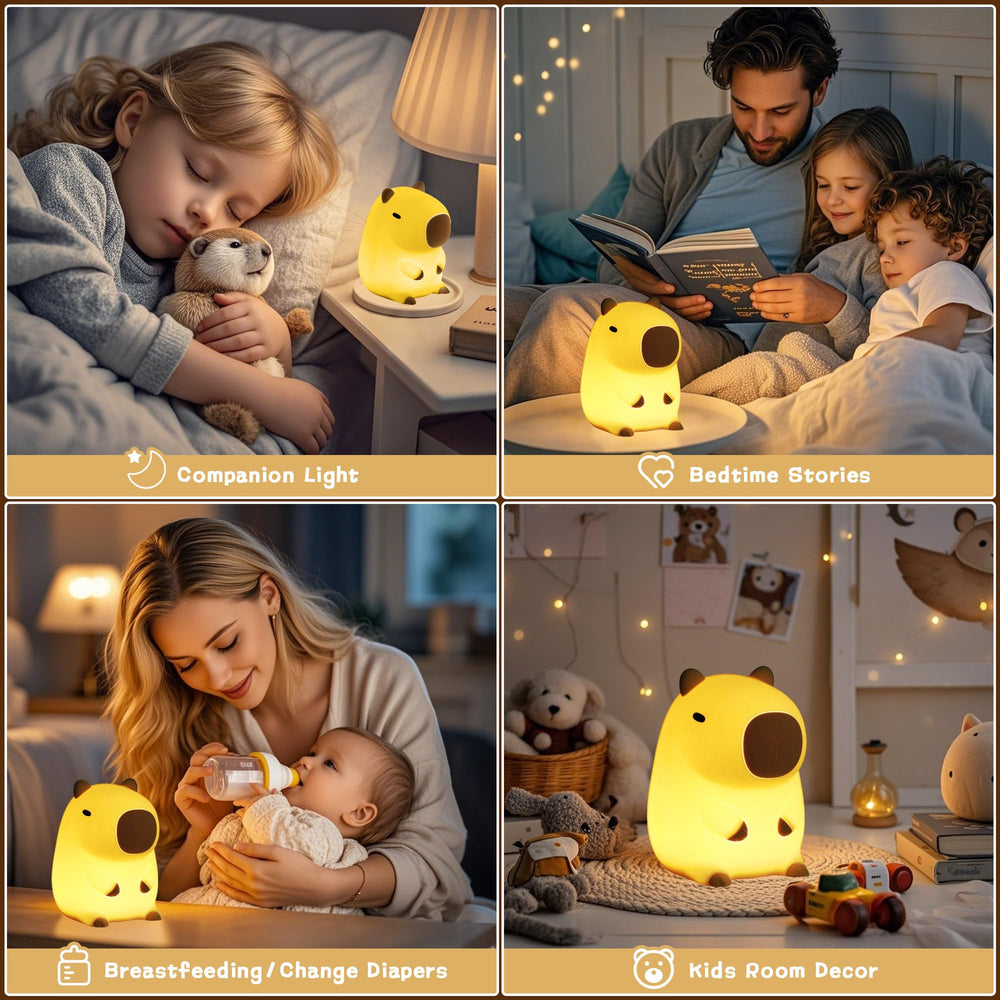 FAMIDUO Capybara night light portable design easy to move between rooms
