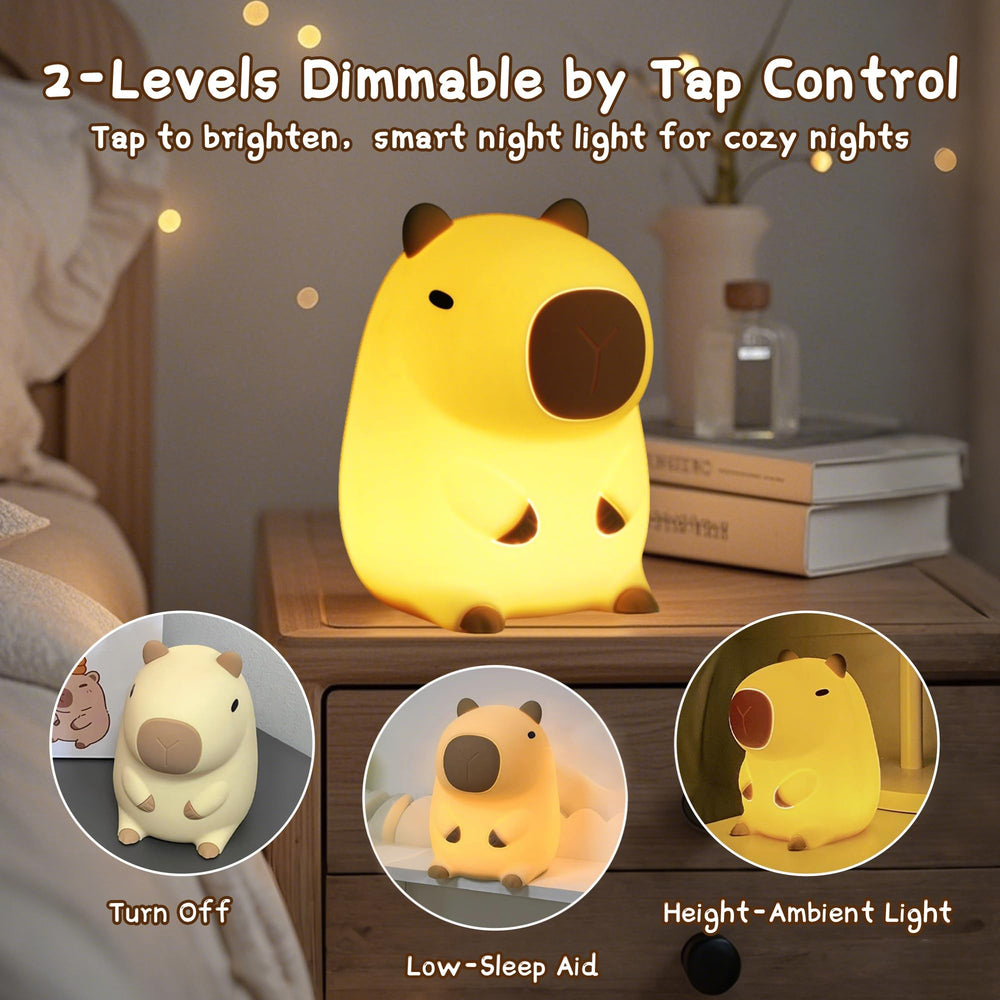 FAMIDUO Capybara night light USB rechargeable keeps rooms organized and ready