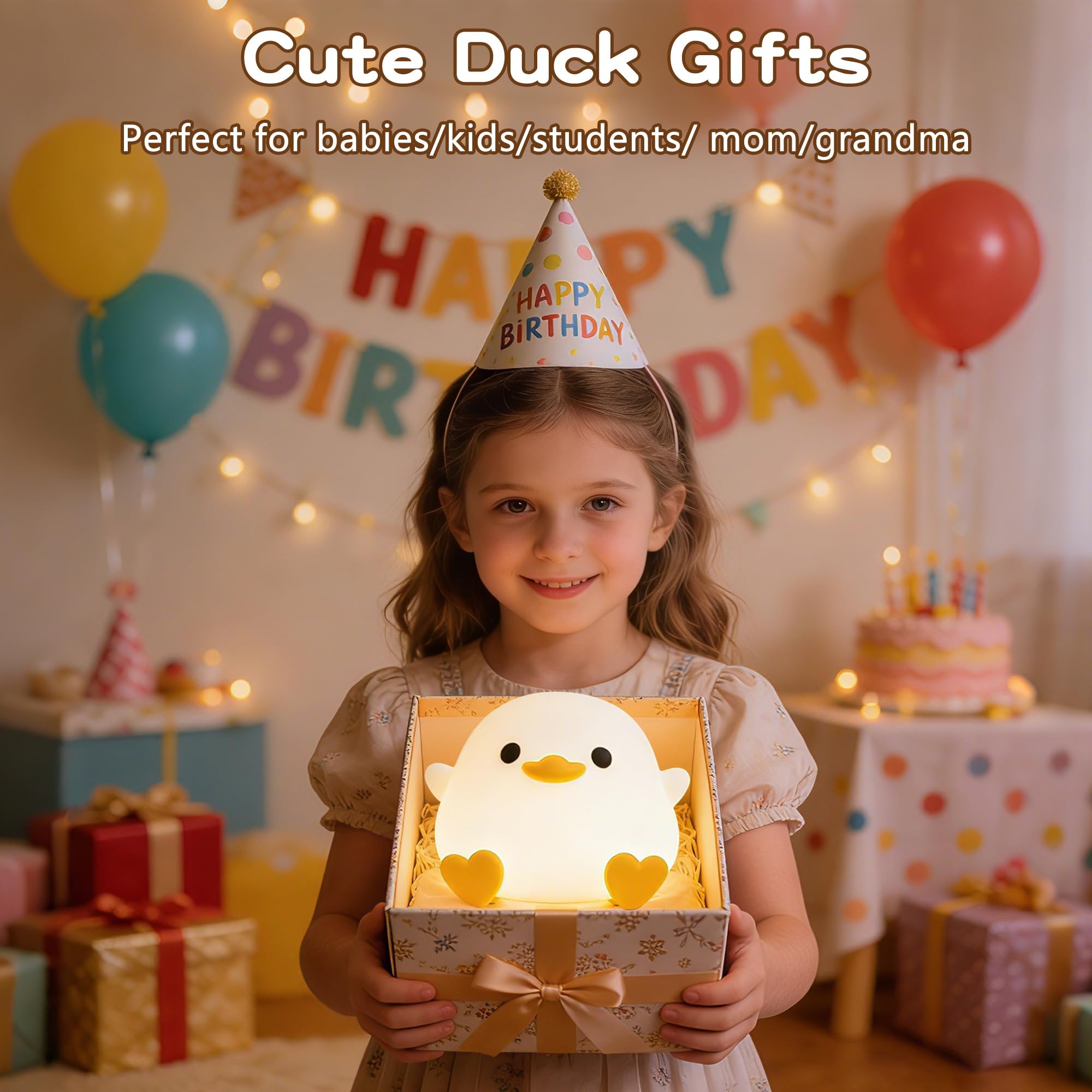 FAMIDUO warm 3K LED duck lamp as bedside companion.