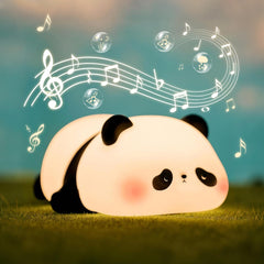 FAMIDUO Panda Night Light close-up showing warm glow for soothing bedtime