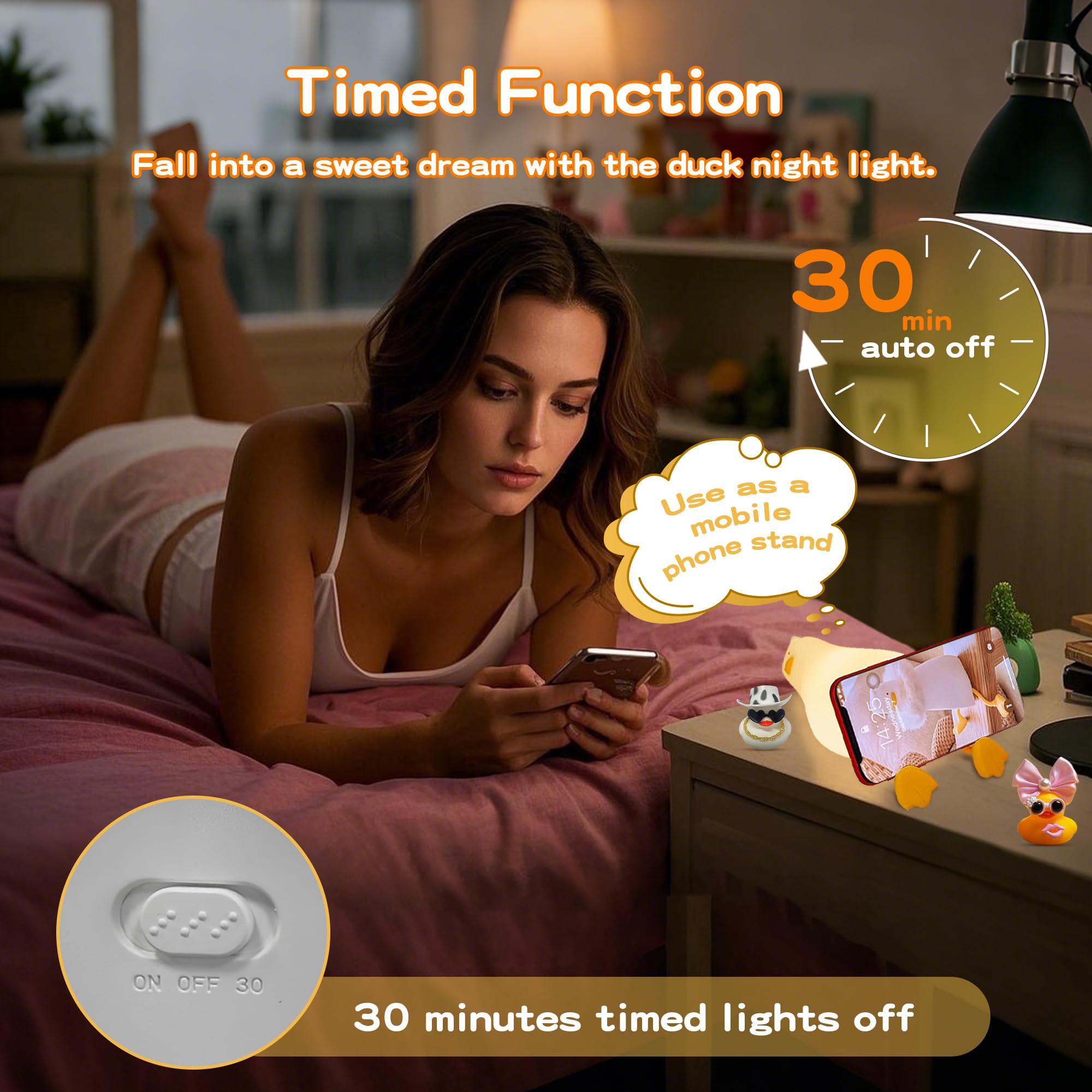FAMIDUO rechargeable-bedside-lamp provides cordless convenience for cozy nights.