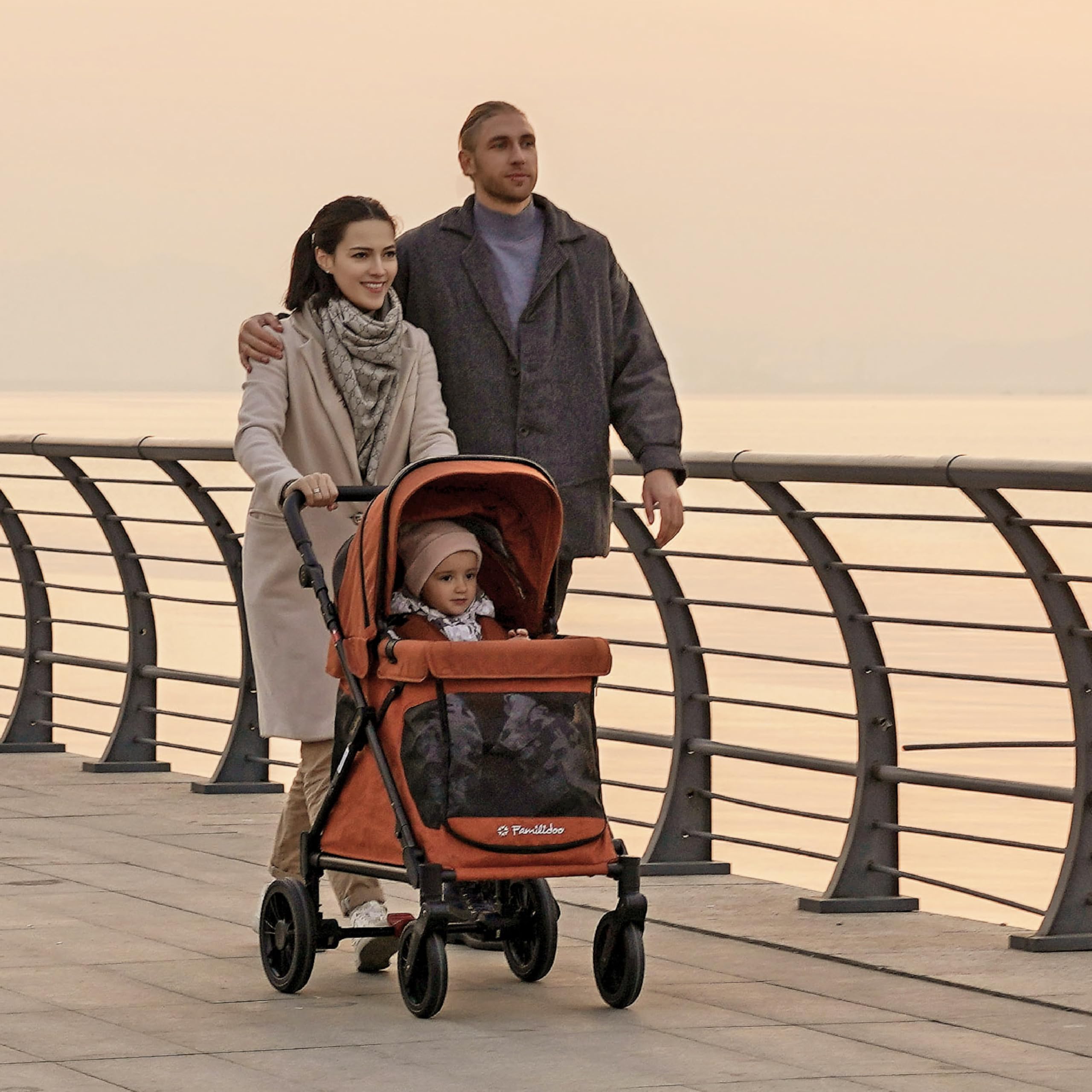 Familidoo Q1 front wheels all-terrain enable smooth maneuvering on varied surfaces.