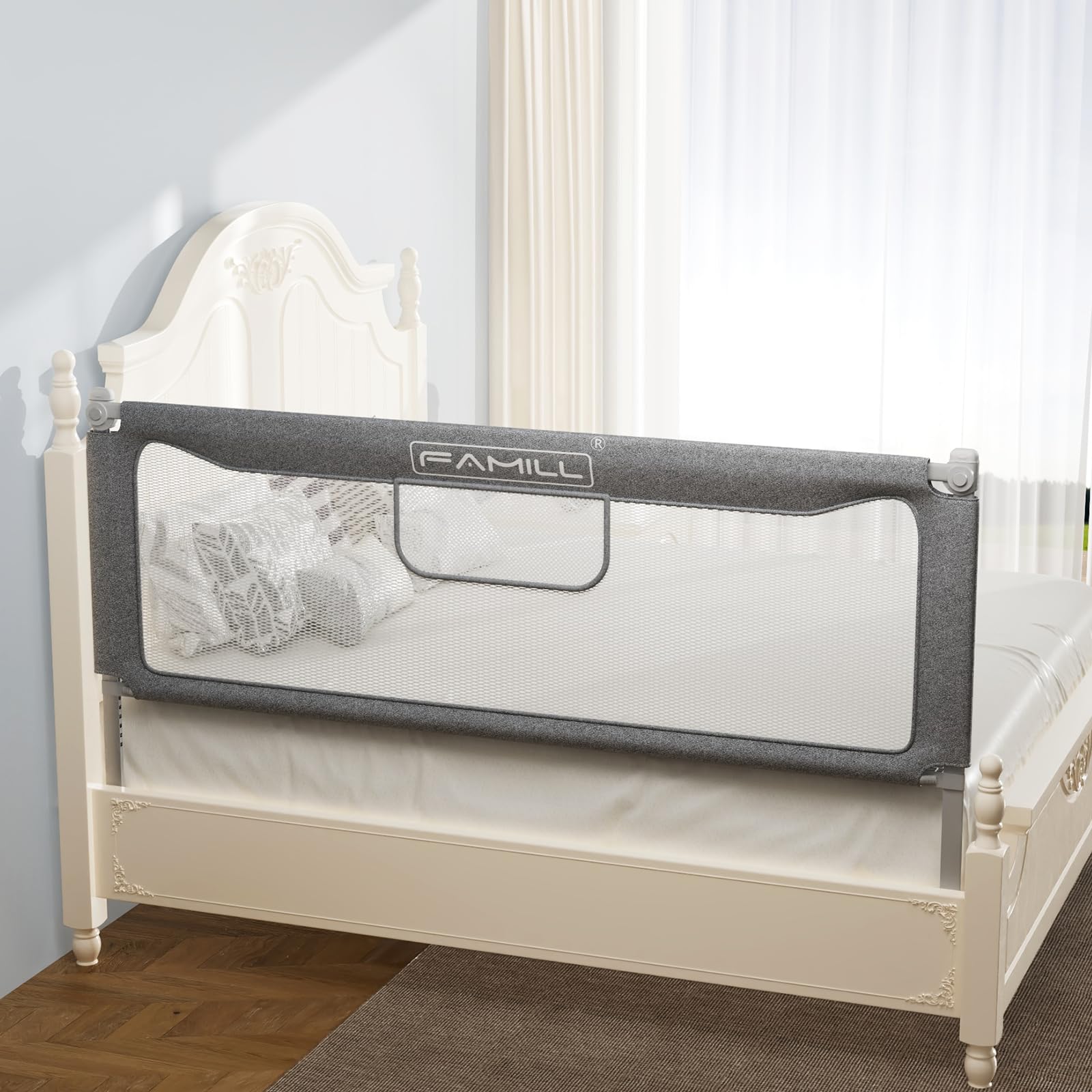 FAMILL bed rail ASTM certified: ASTM safety standards for added peace of mind.