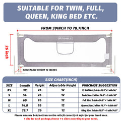 FAMILL bed rail stability base emphasizes a sturdy foundation for nighttime movement.