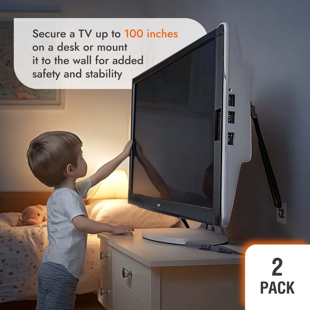 Family Care anti-tip furniture anchor no-drill keeps dressers steady during play.