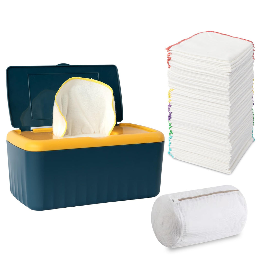 FAMOPLAY 54-pack flannel baby wipes with soft texture for gentle daily use
