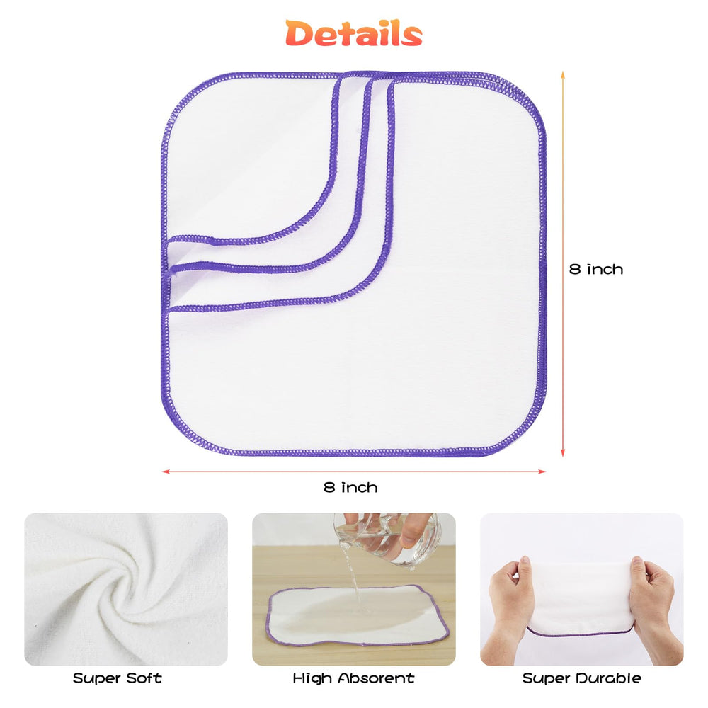 FAMOPLAY reusable flannel wipes feel soft and absorbent for baby skin