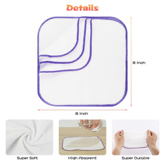 FAMOPLAY reusable flannel wipes feel soft and absorbent for baby skin