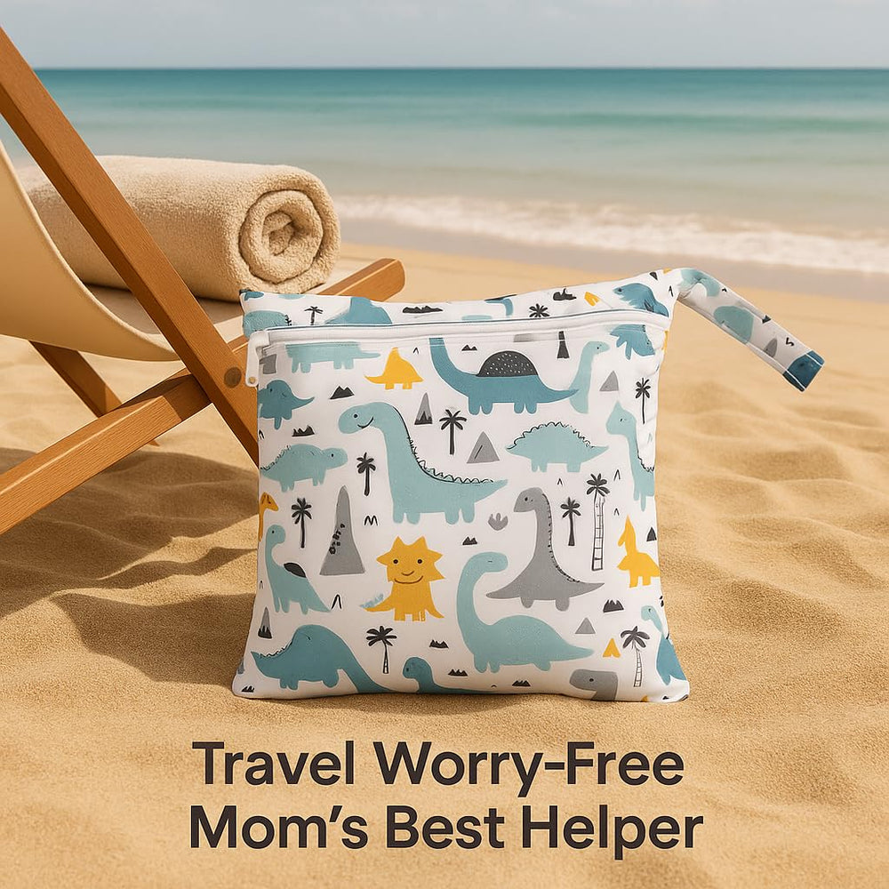 FANALALA dinosaur-pattern bag adds playful style to beach or daycare trips