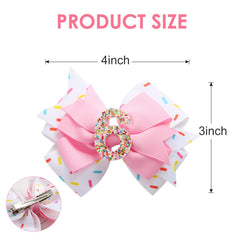 Fancheer pink bow on a metal clip offers secure wear for everyday hairstyles