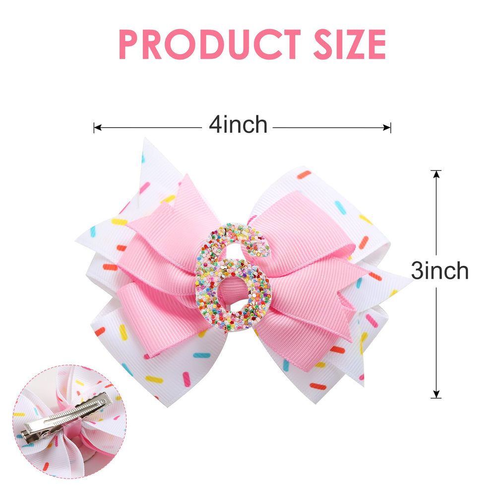 Fancheer glitter number bow 1-6 adds festive sparkle without flaking.