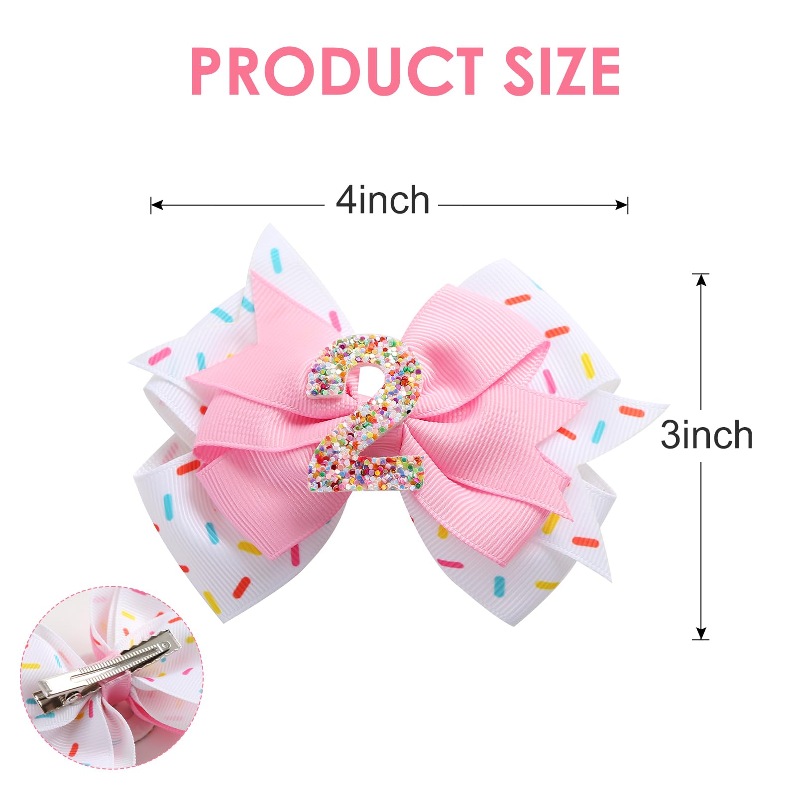Fancheer bow set on alligator clips for secure party looks