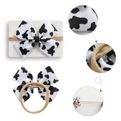 Fancheer cowgirl bow headband on newborn for farm-themed party styling