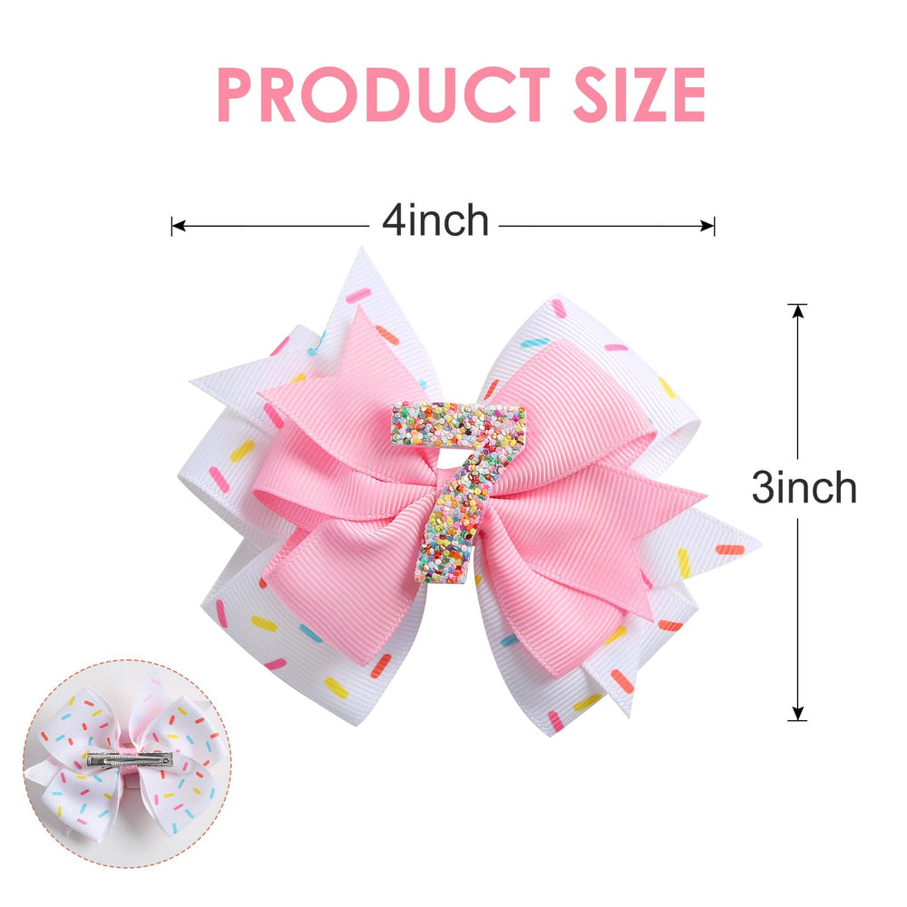 Fancheer handmade donut-style hair bow adds charming detail to hairstyles.