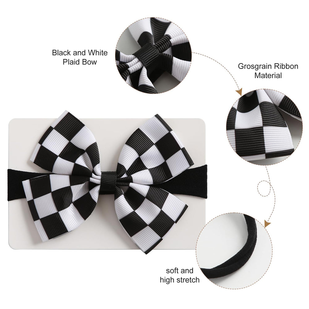 Fancheer racing-theme headband bow ideal for parties and portraits.