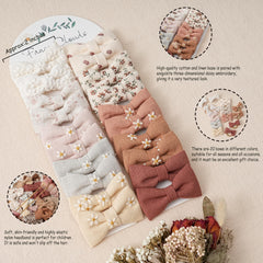 Fancy Clouds 20-pcs hair ties flatlay showcases versatile colors for all seasons and outfits