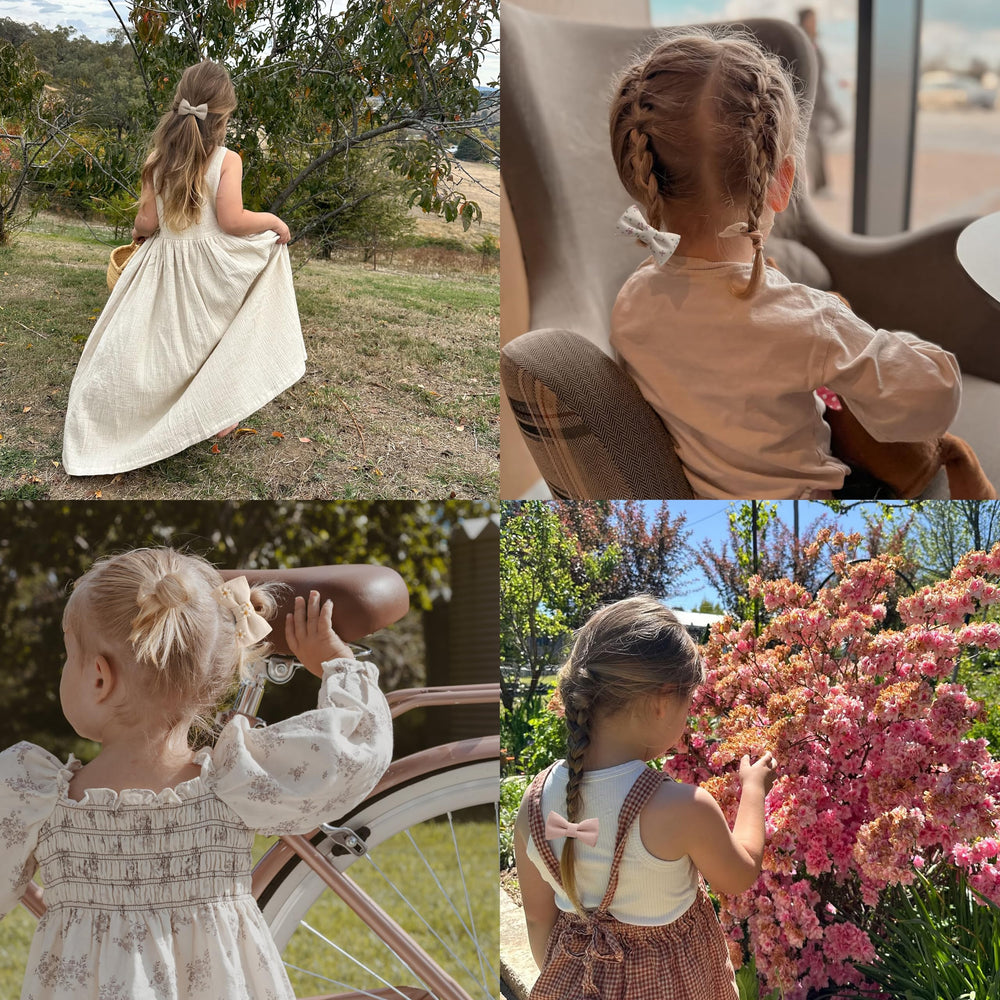 Fancy Clouds alligator clip wrapped in linen for secure grip during active play