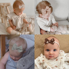Fancy Clouds earth-tone bows perfect for coordinating outfits across seasons.