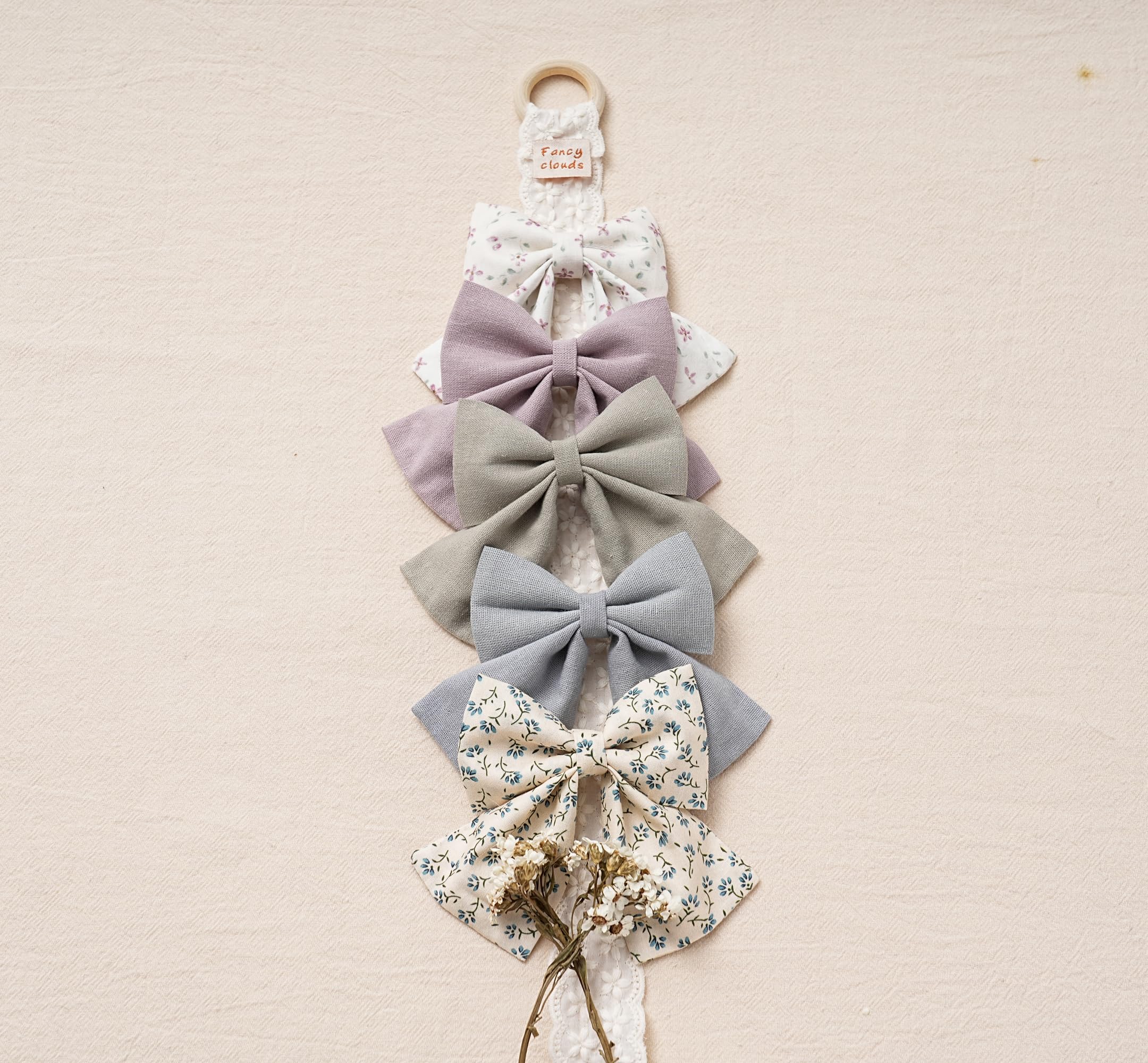 Fancy Clouds colorful bow collection demonstrates versatile colors for various hairstyles