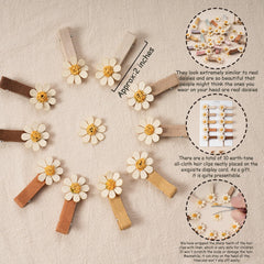 Fancy Clouds daisy clip in off-white promotes gentle scalp comfort and all-day wear