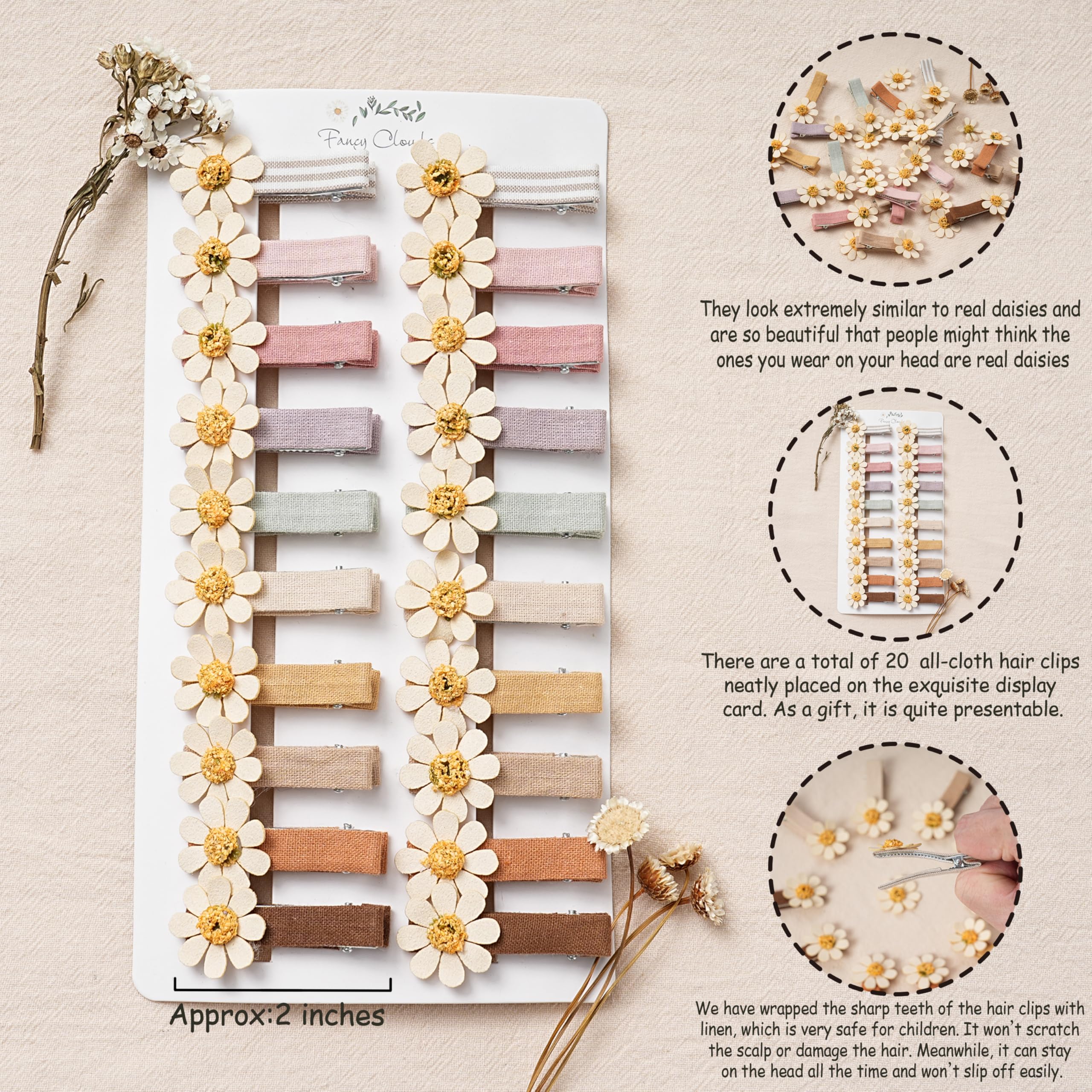 Fancy Clouds 2.1-inch clip size fits toddlers to adults
