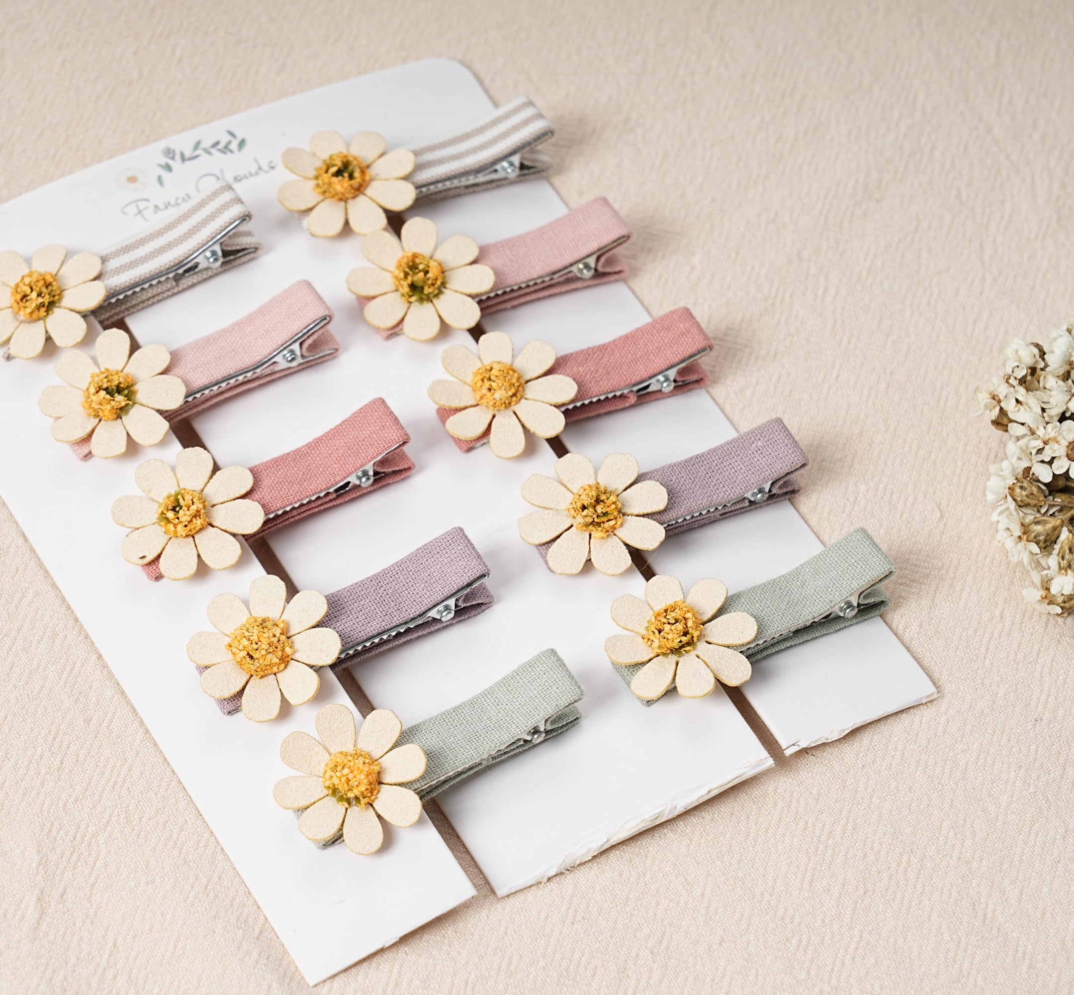 Fancy Clouds daisy clip on gift card packaging ready for gifting