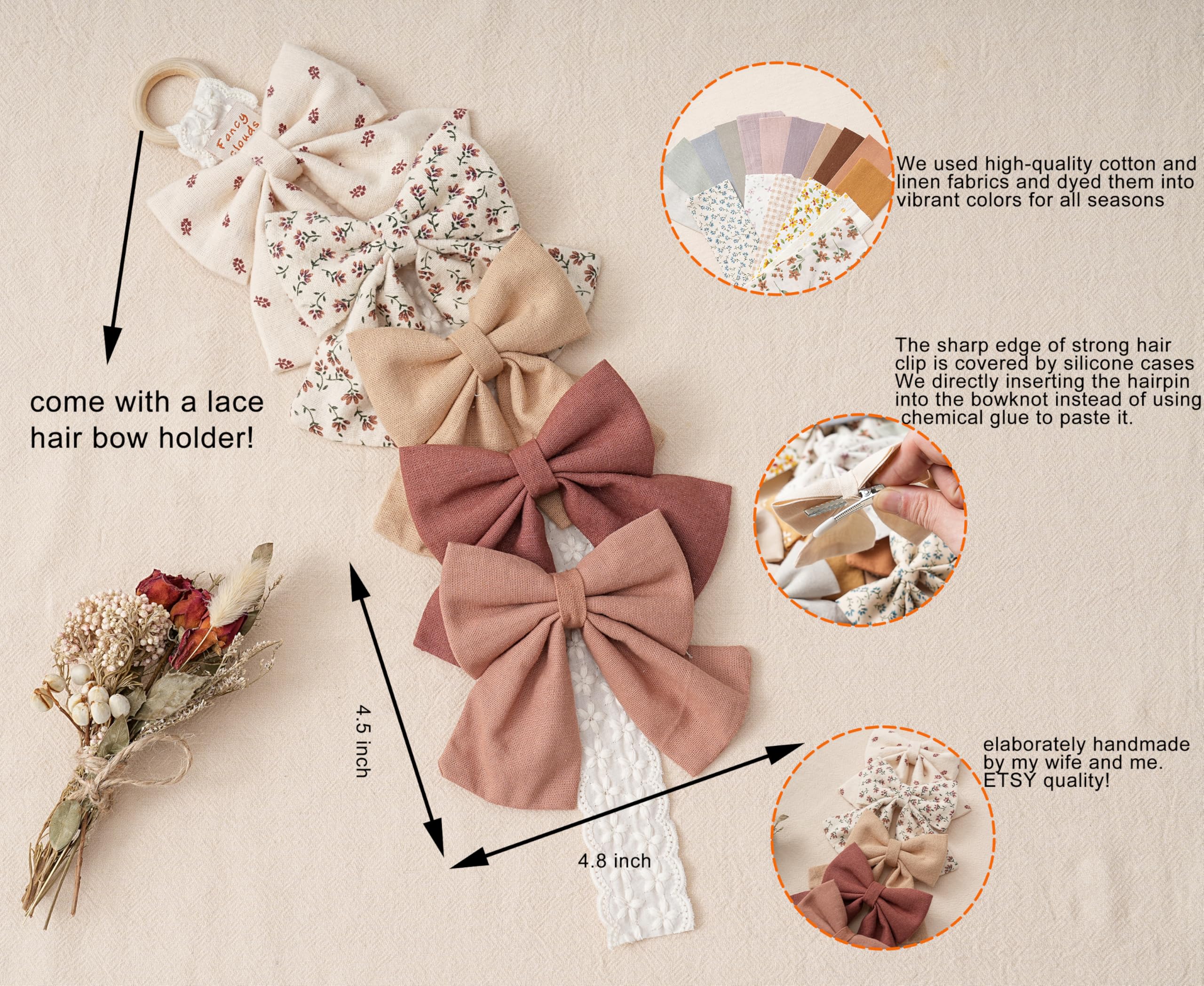 Fancy Clouds hair clips silicone safety cover visible on ends for kid-friendly grip.