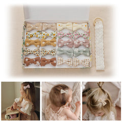 Fancy Clouds 20pc hair clips in neutral linen for versatile everyday looks.