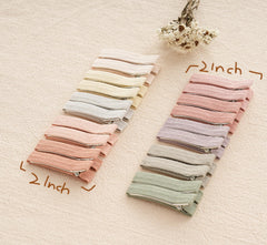 Fancy Clouds hair clip closeup showing linen-covered surface for comfy grip.